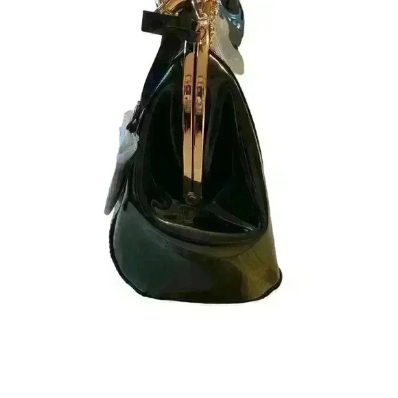 Glossy Patent Leather Handbag Women Top Handle Tote Bag Evening - Picture 5 of 5